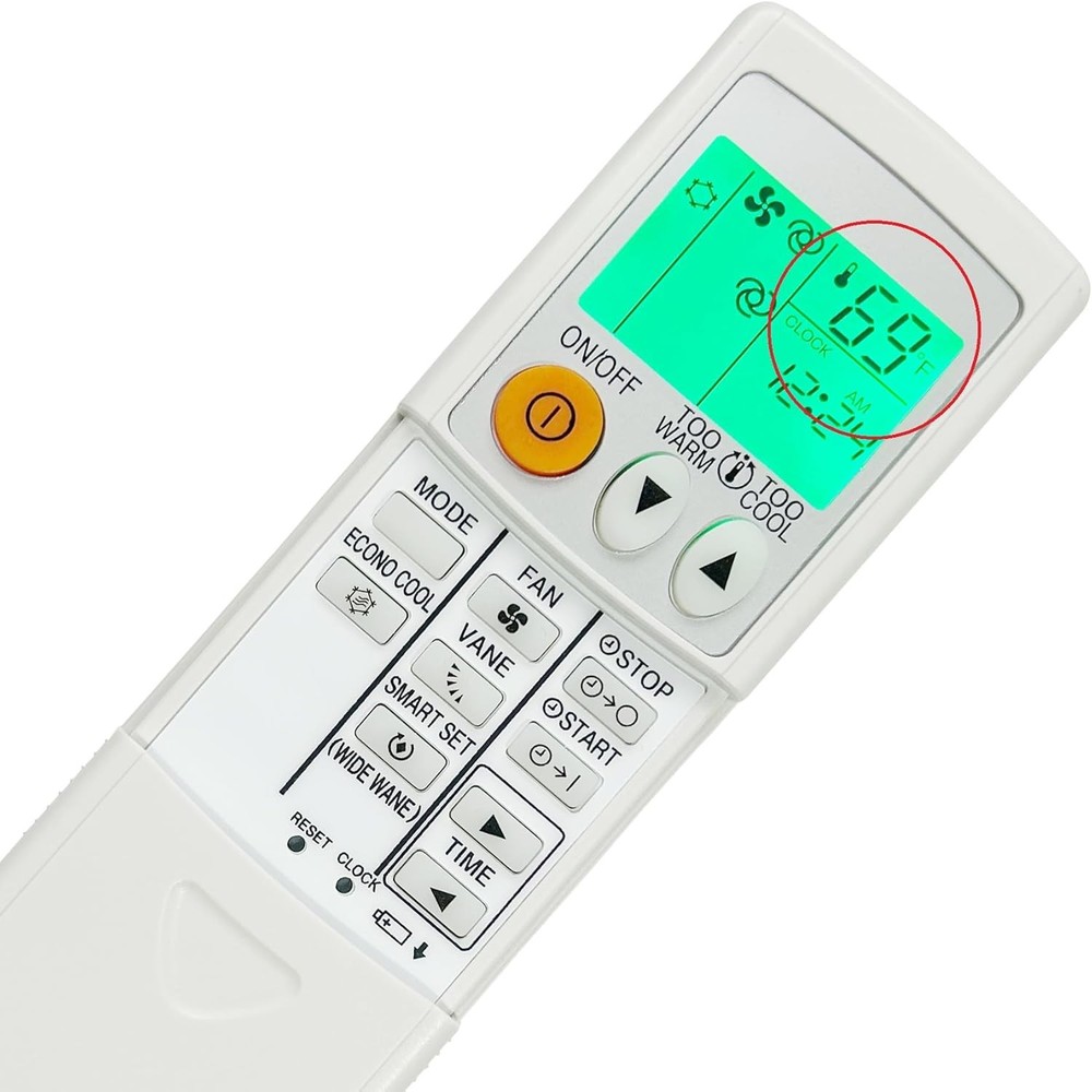 Replacement Remote Control for Mitsubishi Electric Mr Slim Same with remote