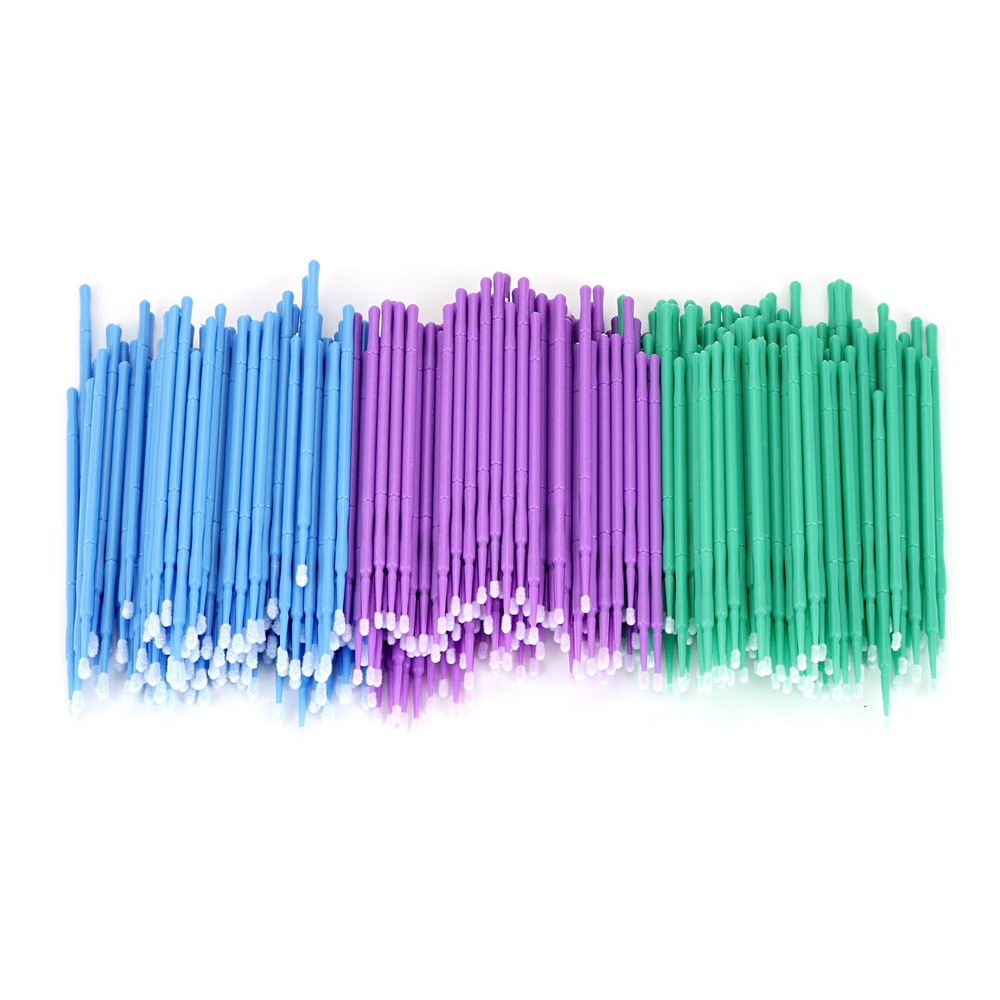 100×Dental Microbrush Disposable Bendable Applicators Tips Micro Brush Cleaning