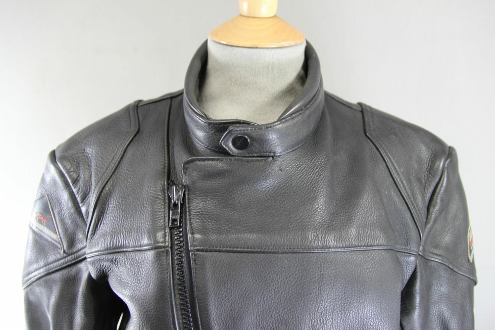 CLASSIC SWIFT LEATHERS BLACK BIKER JACKET 38 INCH