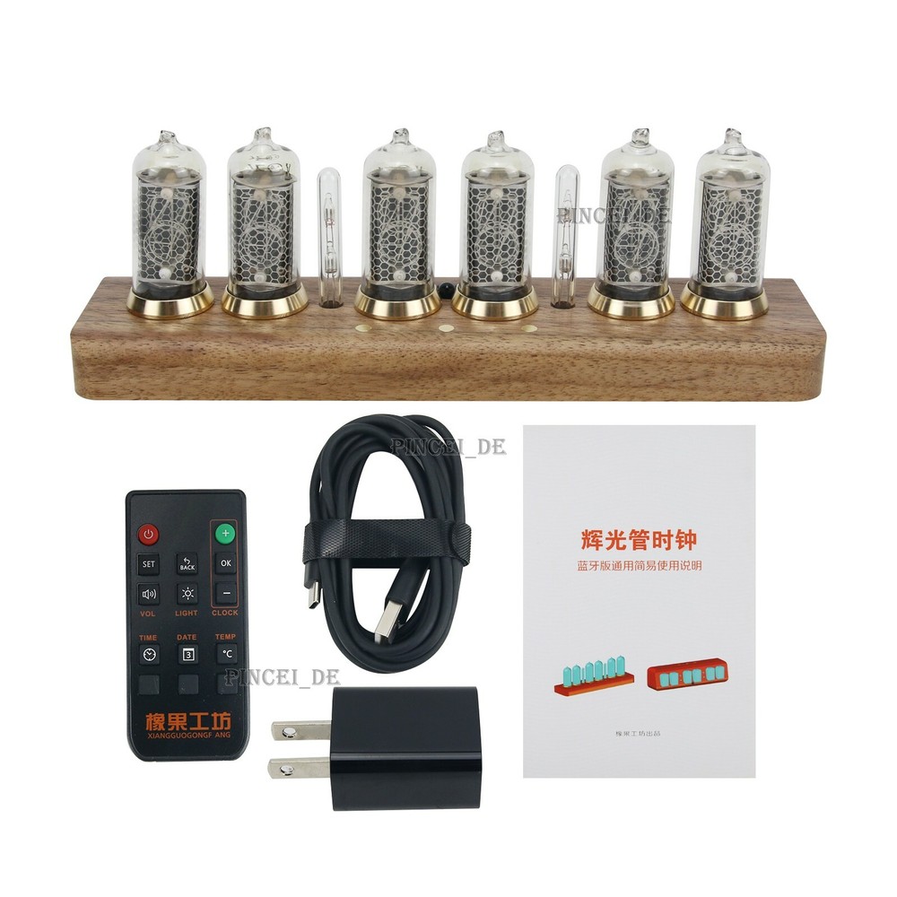 IN8-2 Glow Tube Clock Nixie Clock Bluetooth Clock Electronic Alarm Clock DC5V