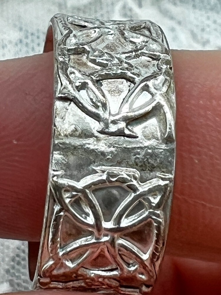 Sterling Silver Handcrafted Artisan Ring Size 8.5"