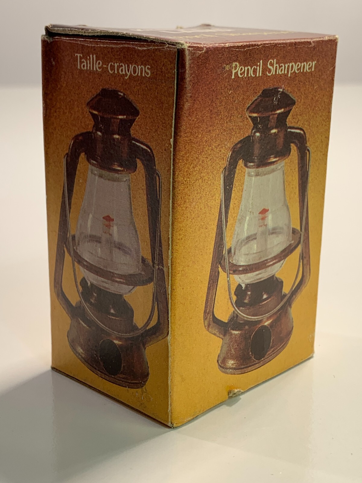 Vintage Die-Cast Pencil Sharpener Kerosine Oil Lantern With Box PSE