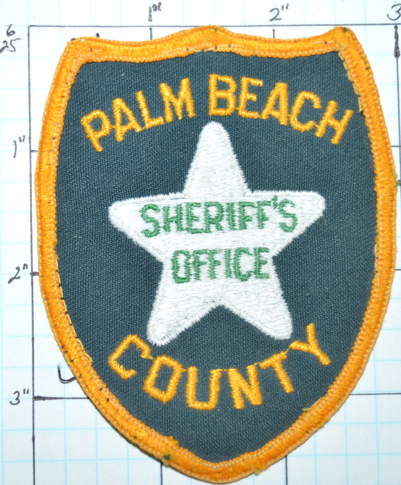 FLORIDA, PALM BEACH COUNTY SHERIFF'S OFFICE POLICE DEPT 3.75" VINTAGE PATCH