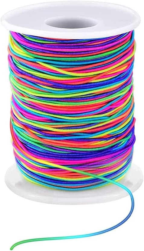 1mm Stretchy Bracelet String, Sturdy Rainbow Elastic String 164 Feet,