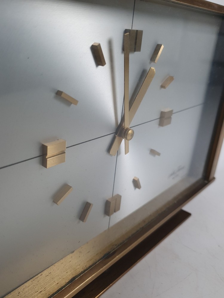 Seth Thomas quartz Brass mantel clock Collectable Heavy