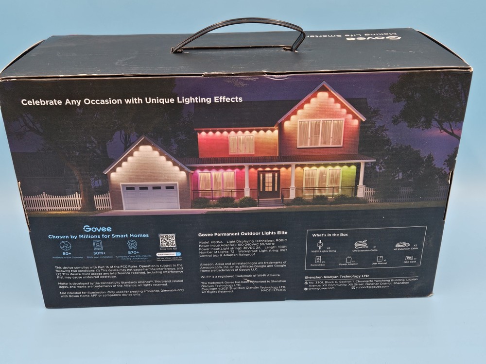 GOVEE PERMANENT OUTDOOR LIGHTS ELITE 100Ft - White Version H805A