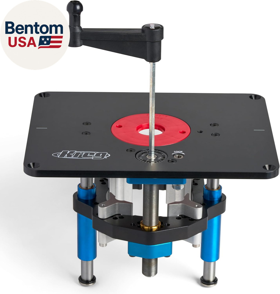 PRS5000 Precision Router Lift - Router Table Lift System - Durable Router Plate