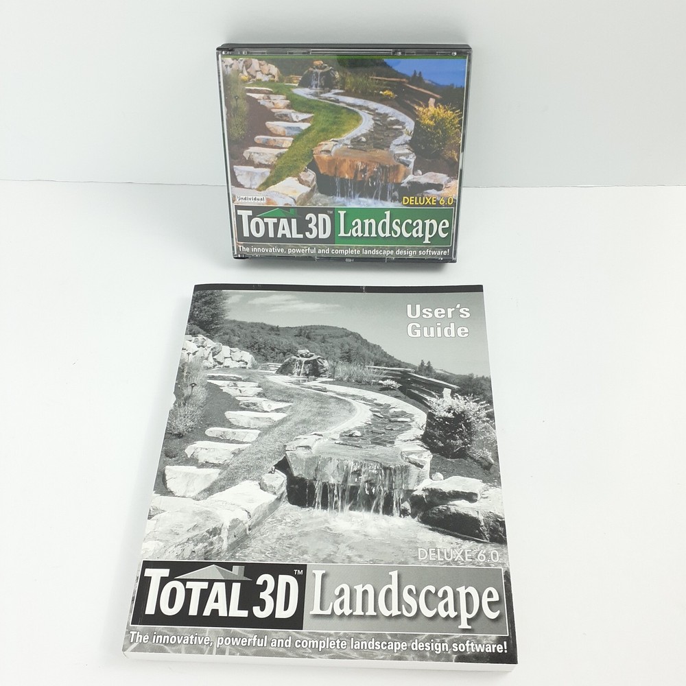 Total 3D Landscape Deluxe 6.0 software PC CD 3-Disc Set Guide 2003 Win XP/98