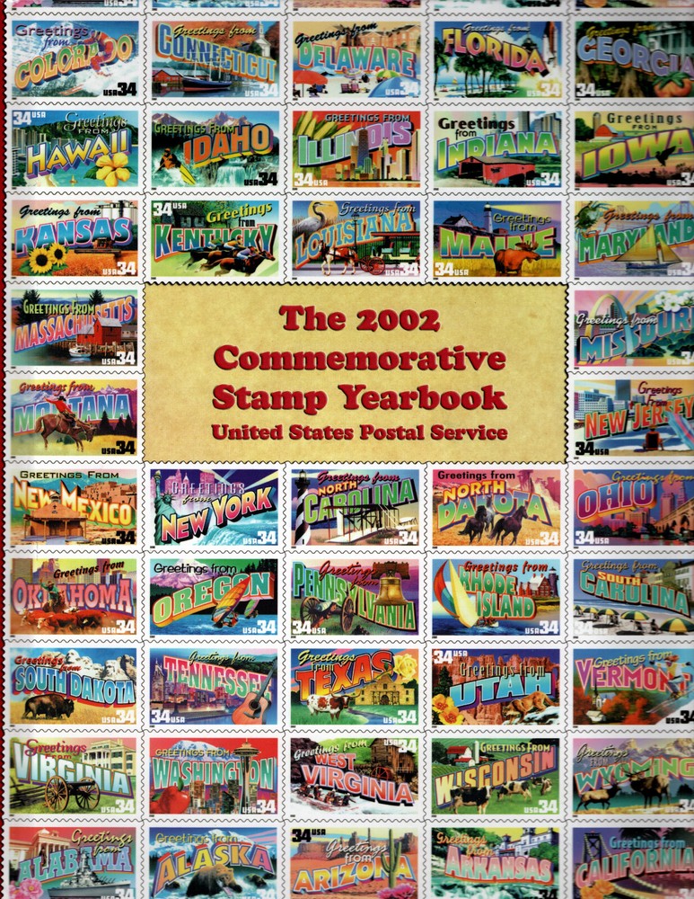 USA 2002 COMMEMORATIVE STAMP YEARBOOK COMPLETE WITH STAMPS MNH