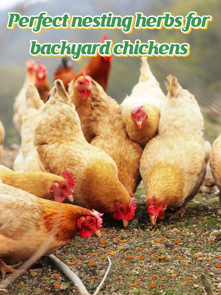 20OZ Chicken Nesting Herbs - Natural Nesting Box Feed Herbs in Premixed 6 Dri...