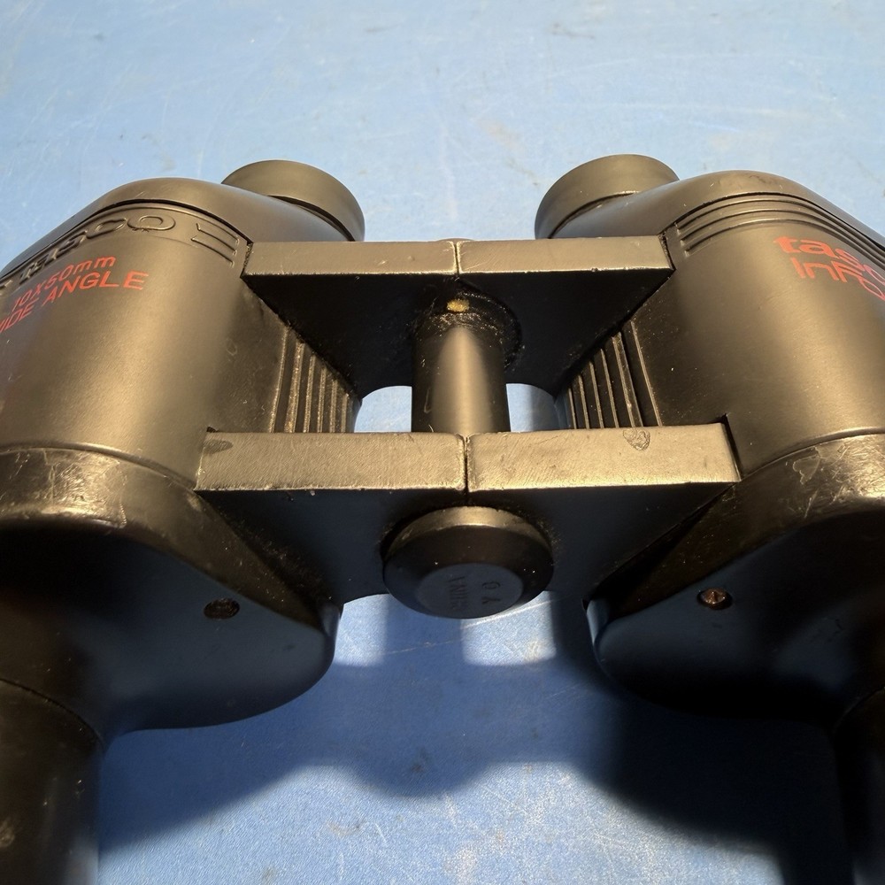 Tasco 10x50 Wide Angle Binoculars InFocus – Tested – Loose Plastic Inside