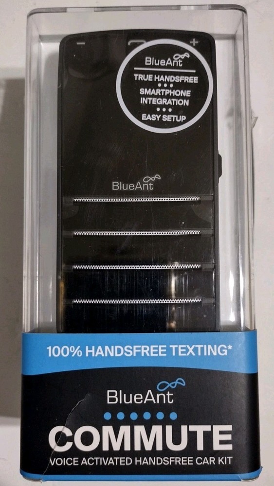 BlueAnt Commute Bluetooth Handsfree True Speech to Text Car Speaker Kit OPEN BOX