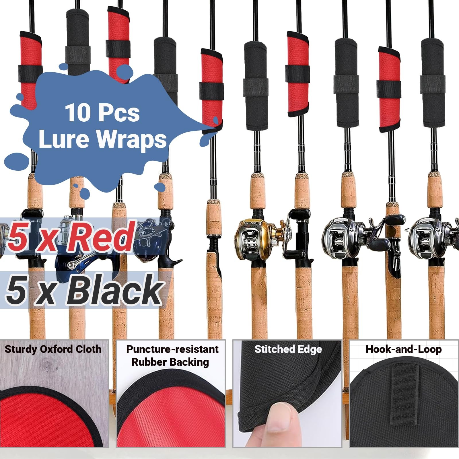 10 Pcs Fishing Lure Wraps - Hook & Lure Protectors Covers for Safe Bait Storage