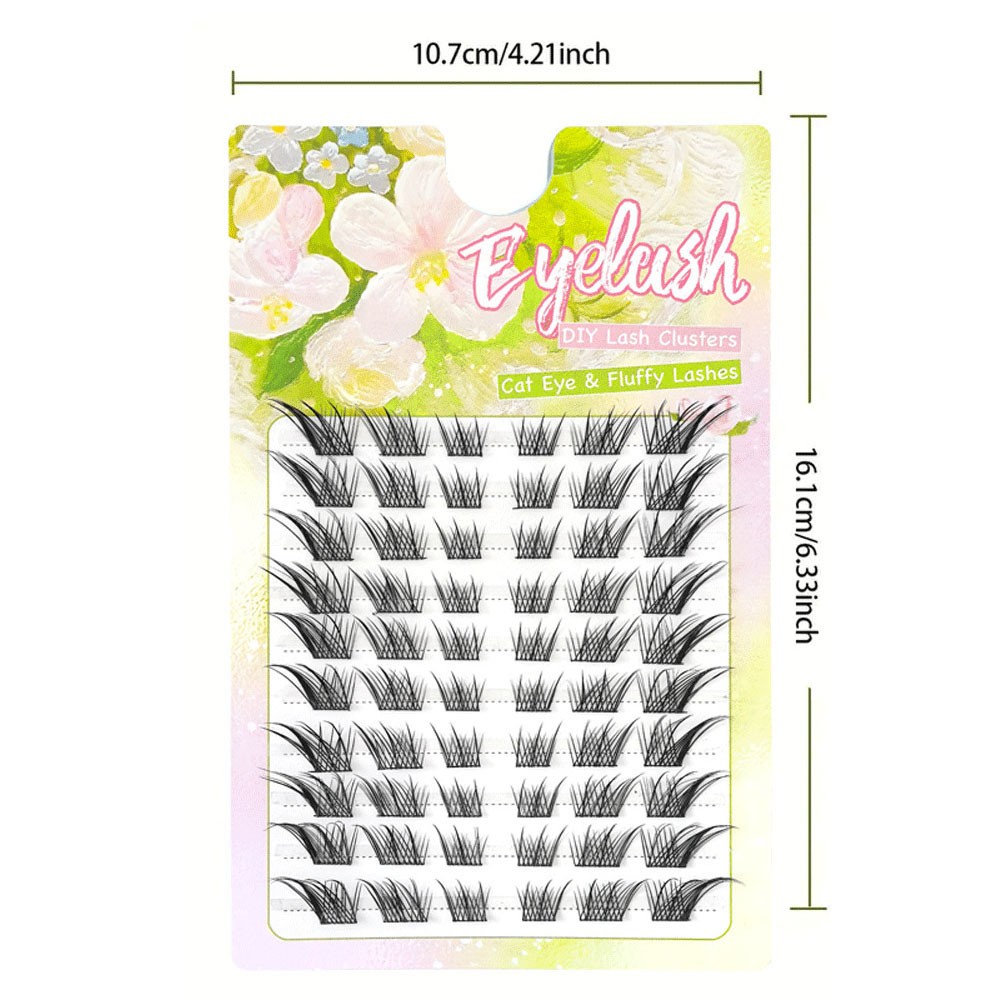 False Eyelashes Set 10 Rows 60 Cluster Wispy Fluffy Gorgeous Looking Soft