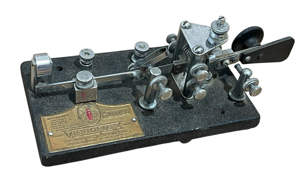 Vibroplex Champion Bug Morse Code Telegraph Key SN 148456 Ham Radio 1939-40s
