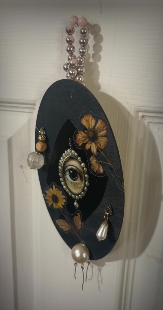 All Seeing Eye Oddity Plaque Wall Decor Weird OOAK