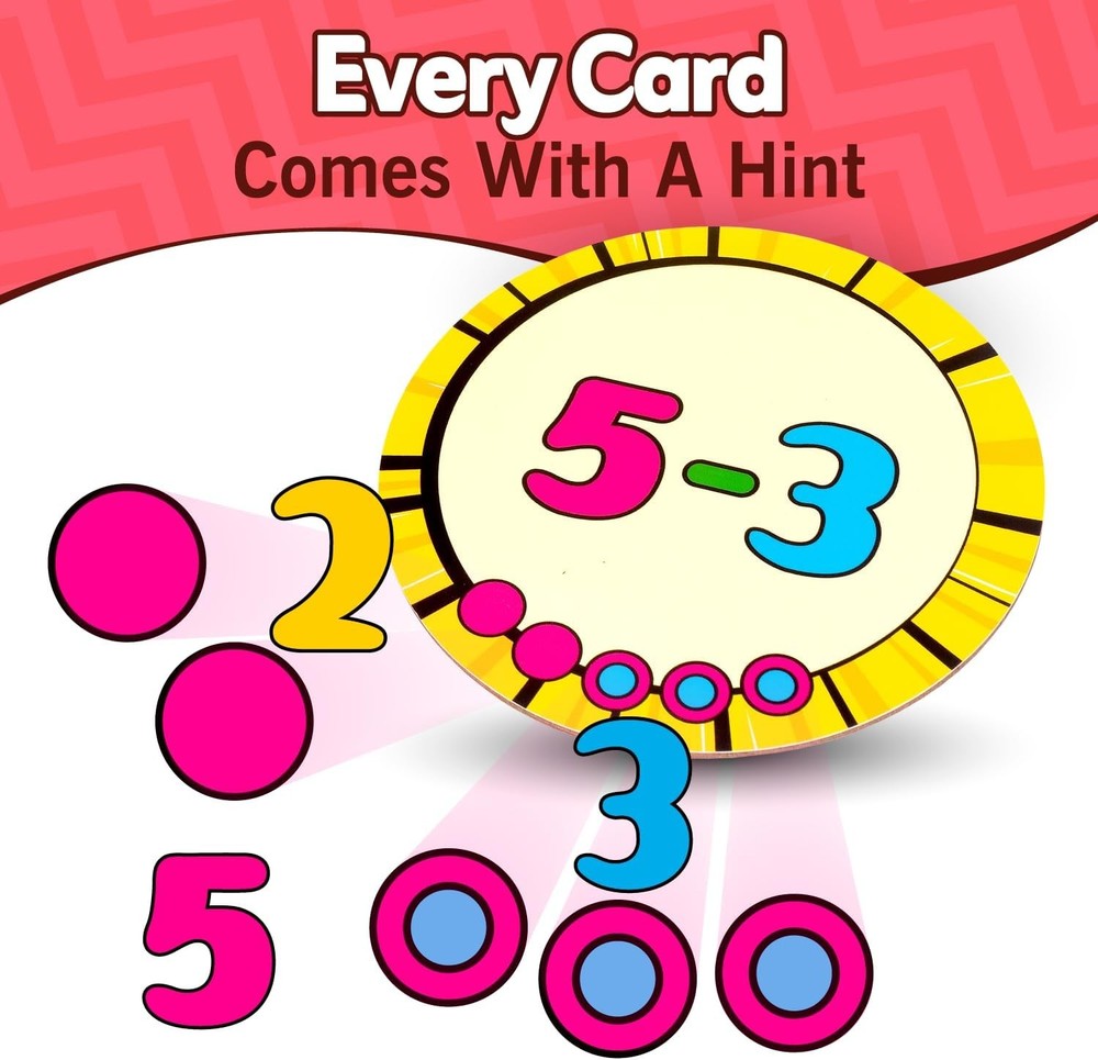 81 Interactive Math Flash Cards for Kids - Addition Subtraction Fun 4.3'' each