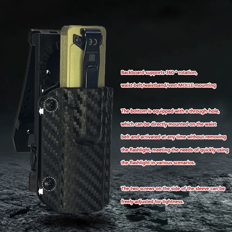 Holster 360° Rotating MOLLE Mount EDC Quick Draw for OLIGHT Arkfeld Ultra