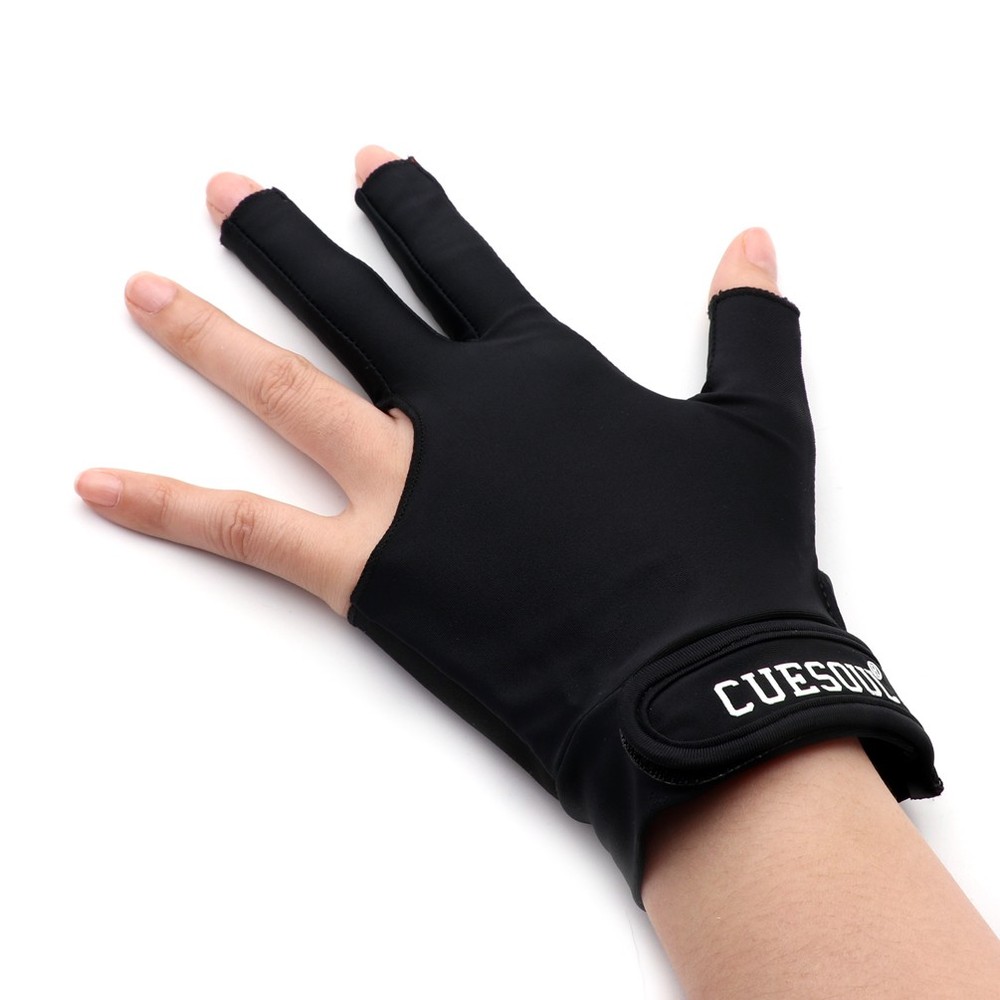 CUESOUL Professional Microfiber Billiard Gloves-Left and Right Black