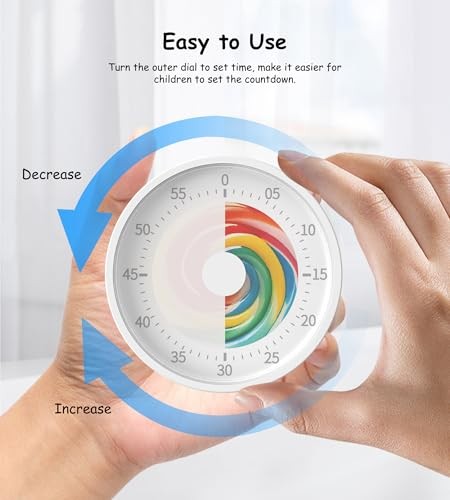 Visual Classroom Timer for Kids - Desk 60 Minutes Countdown Timers for Lolipop