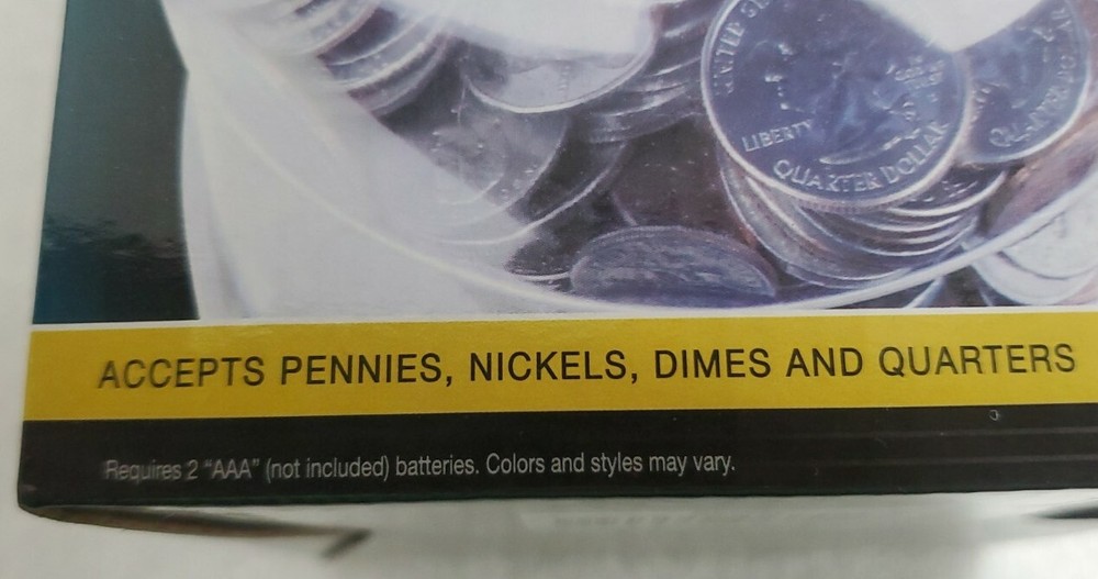 Coin Counting Jar with Digital Display,automatically counts inserted change.