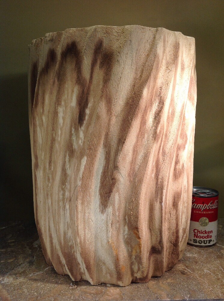 Solid Handmade Texture Wood Planter With Removable Waterproof Liner 15"tall
