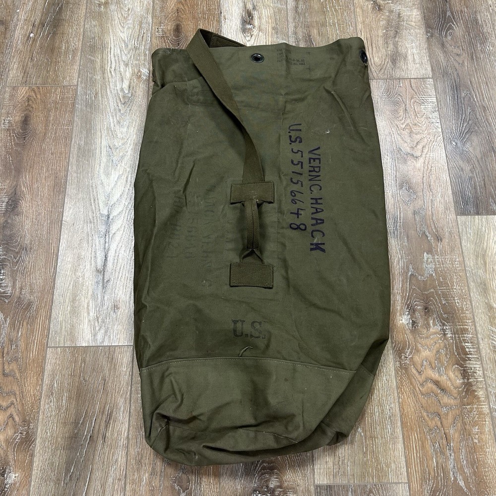 WWII - Korean War Era U.S. Army Personal Effects Duffle Bag Uniform Ike Jacket