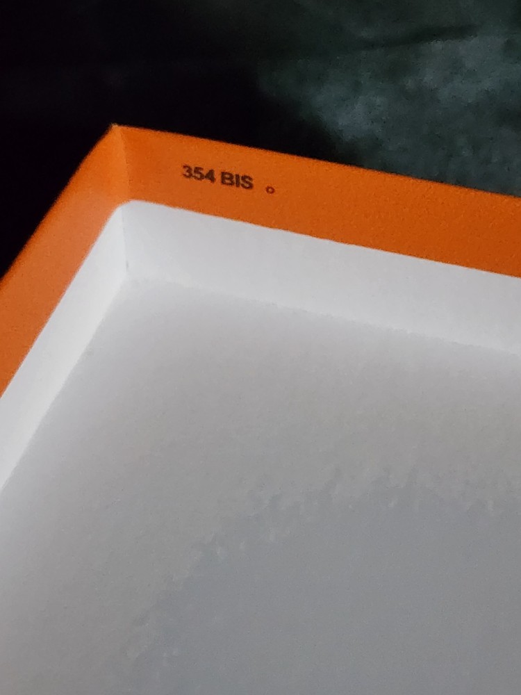 Authentic Hermes Empty Box #354 Bis w/Tissue Paper