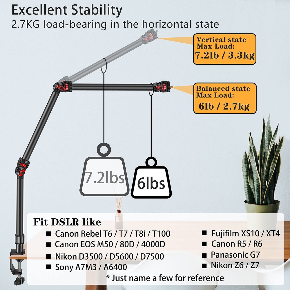 DImotliyor Overhead Camera Mount Desk Stand, Rig