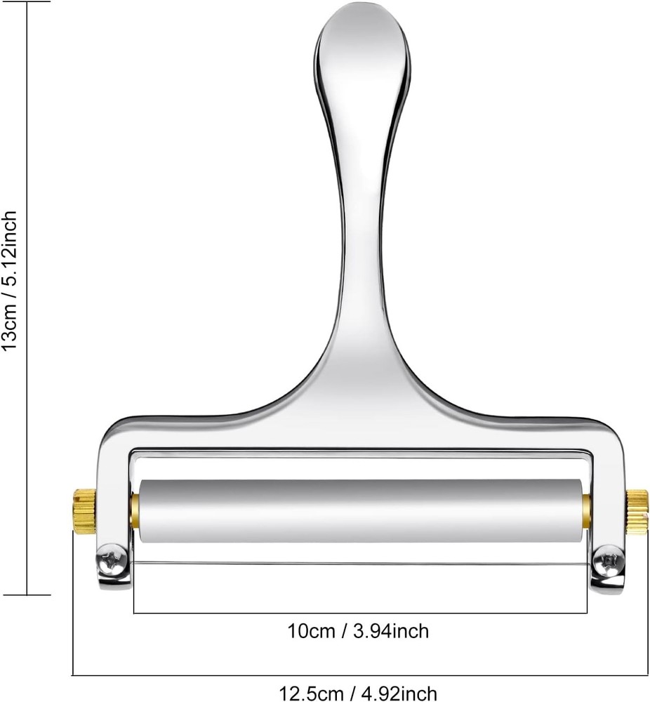 Stainless Steel Wire Cheese Slicer With 3 Extra Wire Adjustable Thickness Silver