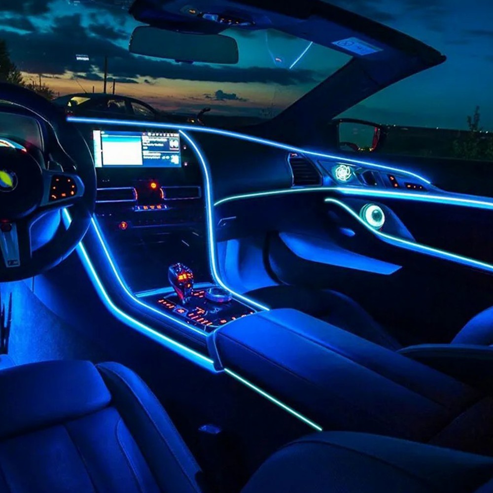 LED Car Interior Strip Light Atmosphere Neon Glow APP-Control Ambient Light Kit