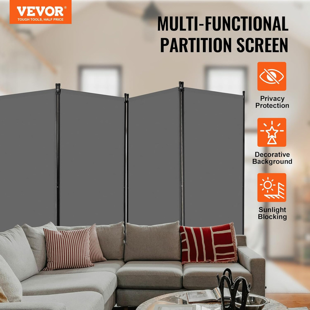 Room Divider, 4 Panel Room Divider, Folding Privacy Screen and Portable Partitio