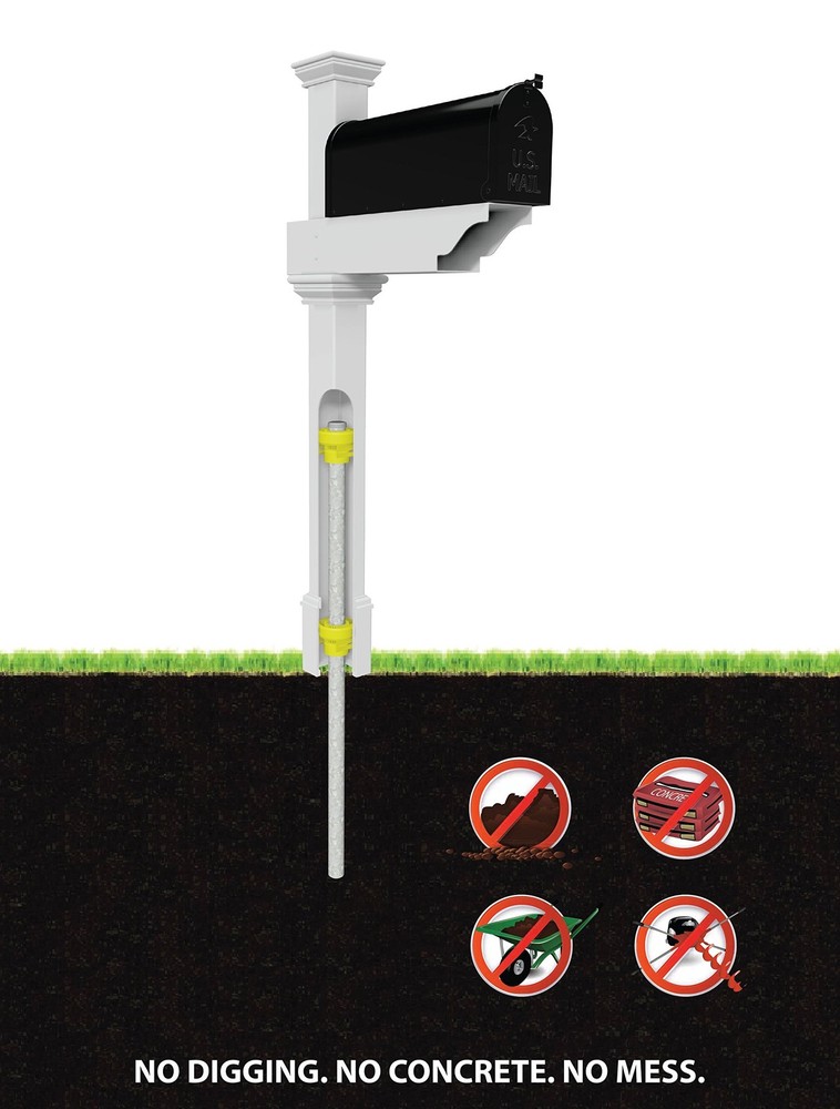 ZP19013 Classica Mailbox Post, White