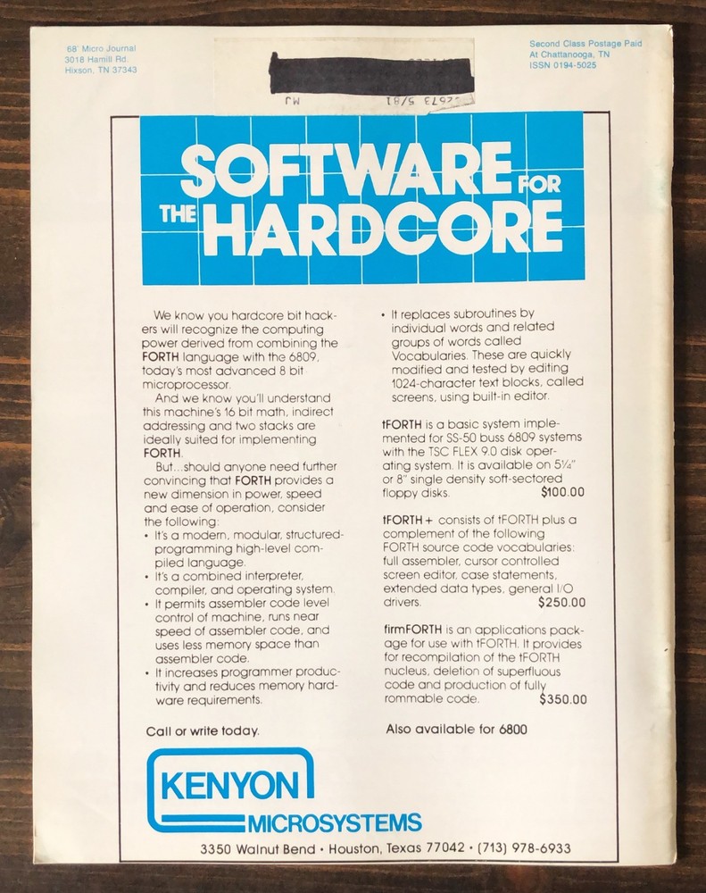 68 Micro Journal - January 1981, Vol. III, Issue I