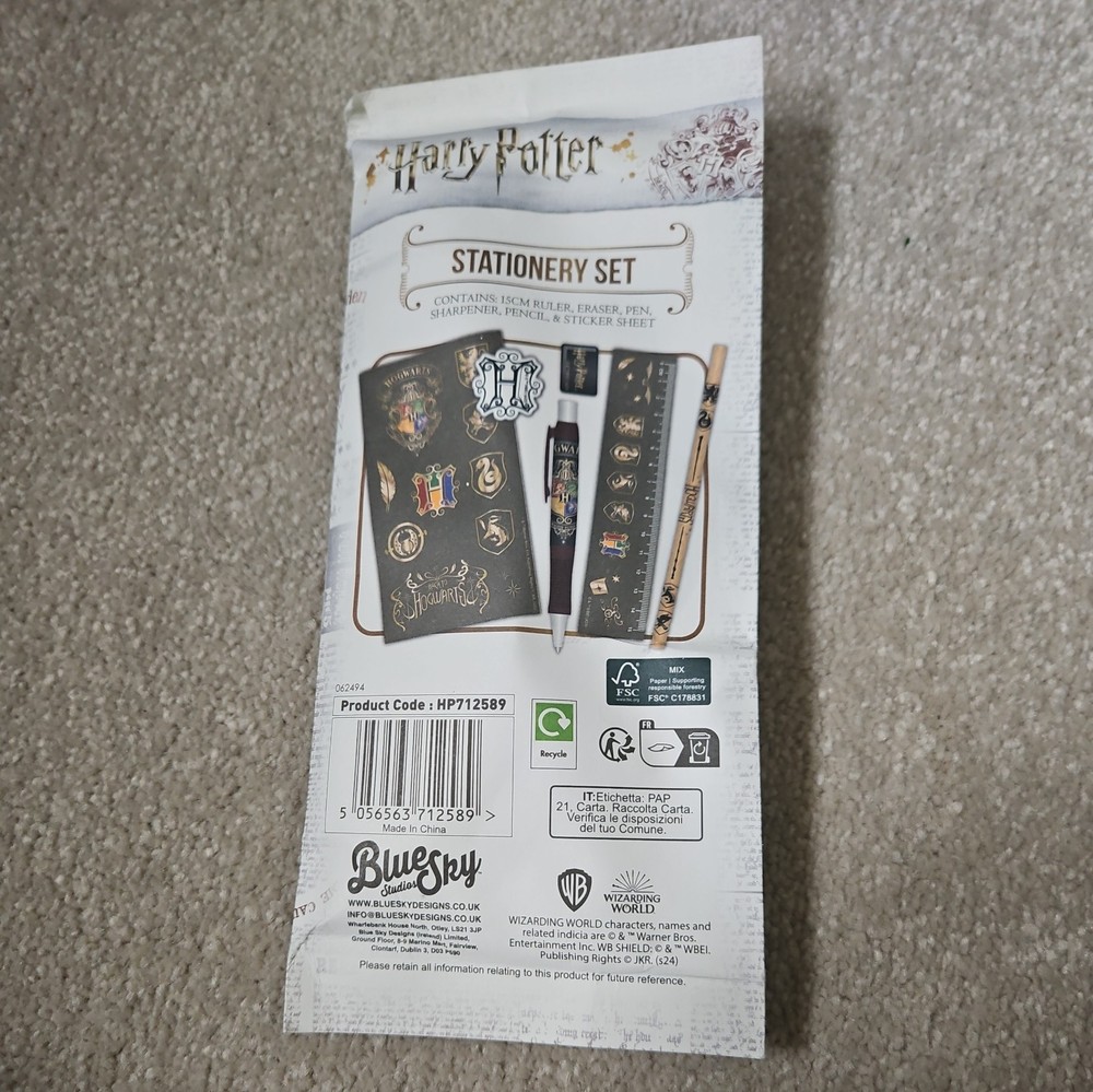 Harry Potter Stationery Set