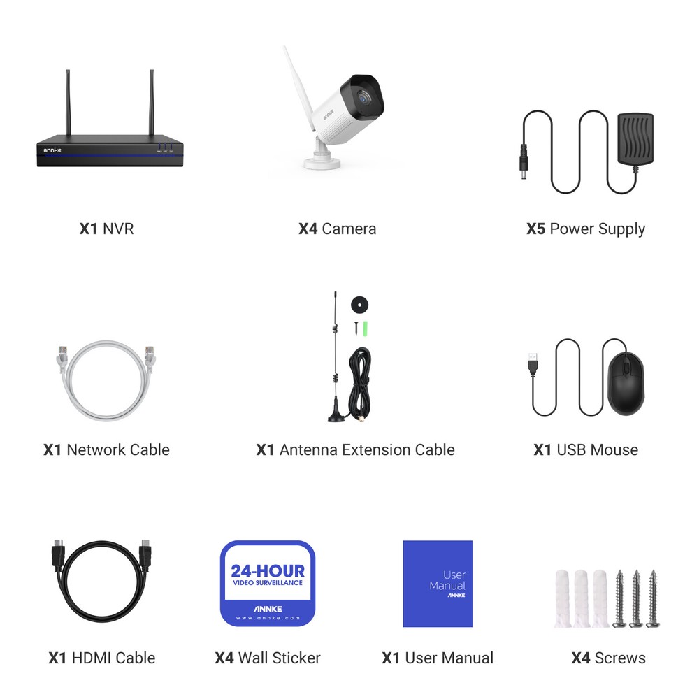 ANNKE Wireless 16CH NVR 4K Security Camera System 8MP Two Way Audio AI Detection