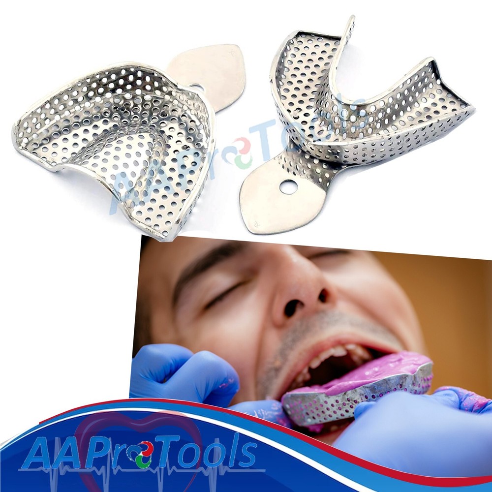 AA Pro Impression Tray Perforated XL UPPER & LOWER Place impression Material DEN