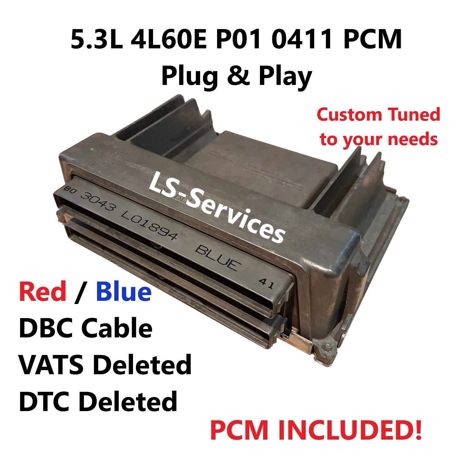 GM 0411 PCM ECM Computer DBC Plug&Play LS Swap