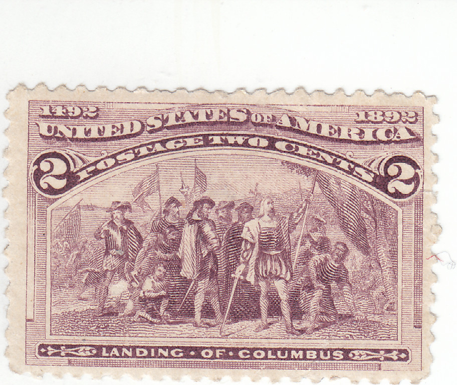 Scott # 231 -  2c Brown Violet - Mint Hinged - SCV - $15.00