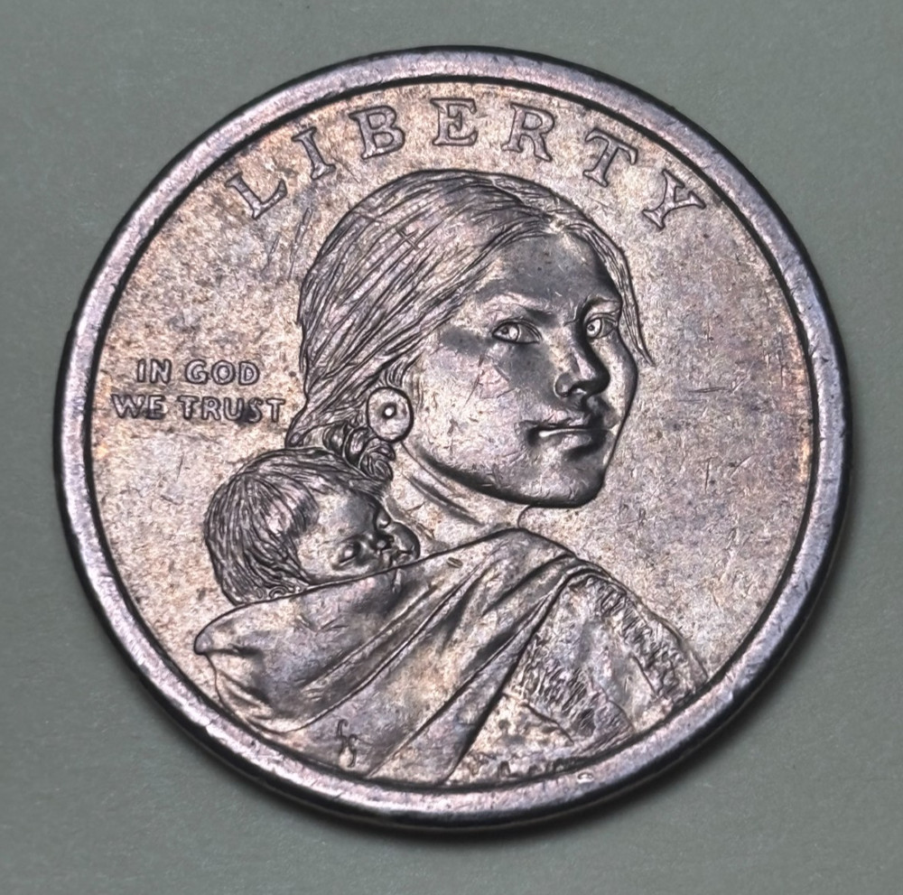 ERROR 2009 Native American Dollar Coin 3 Sisters MISSING/ WEAK EDGE LETTERING