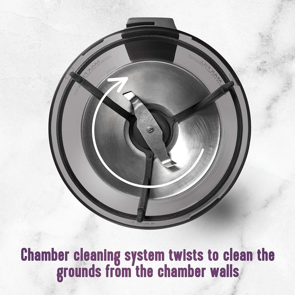 Stainless Steel Automatic Coffee Grinder - 5 Grind Settings=