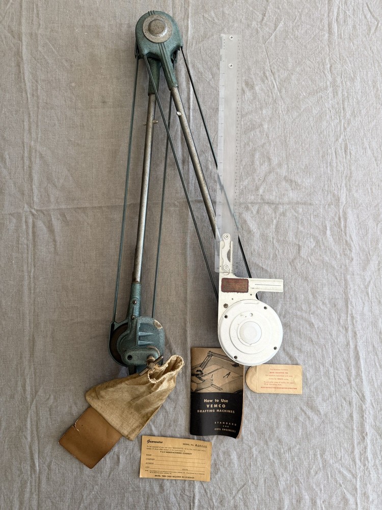 Vintage Vemco Drafting Machine Model 4100 - 24" Arm - with original tags
