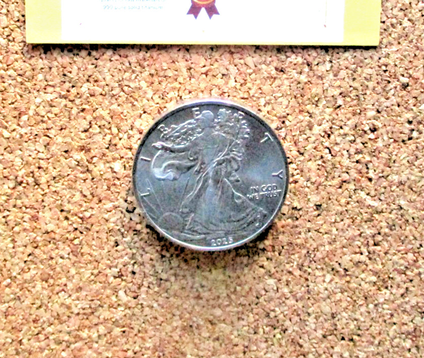 2025 American Eagle Walking Liberty  1 Troy oz  Titanium Round  .999