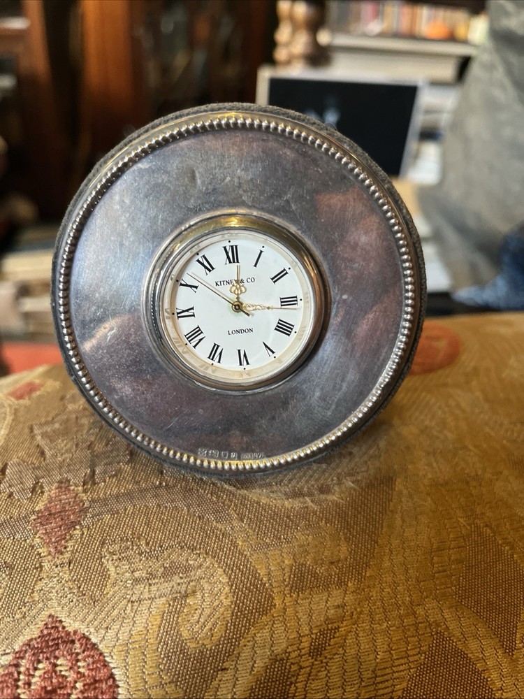 Silver Mounted Kitney And Co Quartz Clock