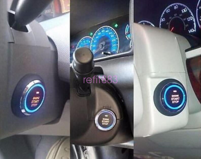 Car Push Start Button RFID Lock Engine Starter Ignition Car Alarm Keyless Entry