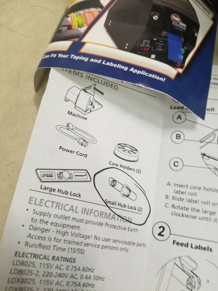 Labelmoto LD8050 Electric Label Dispenser TYPE G PLUG