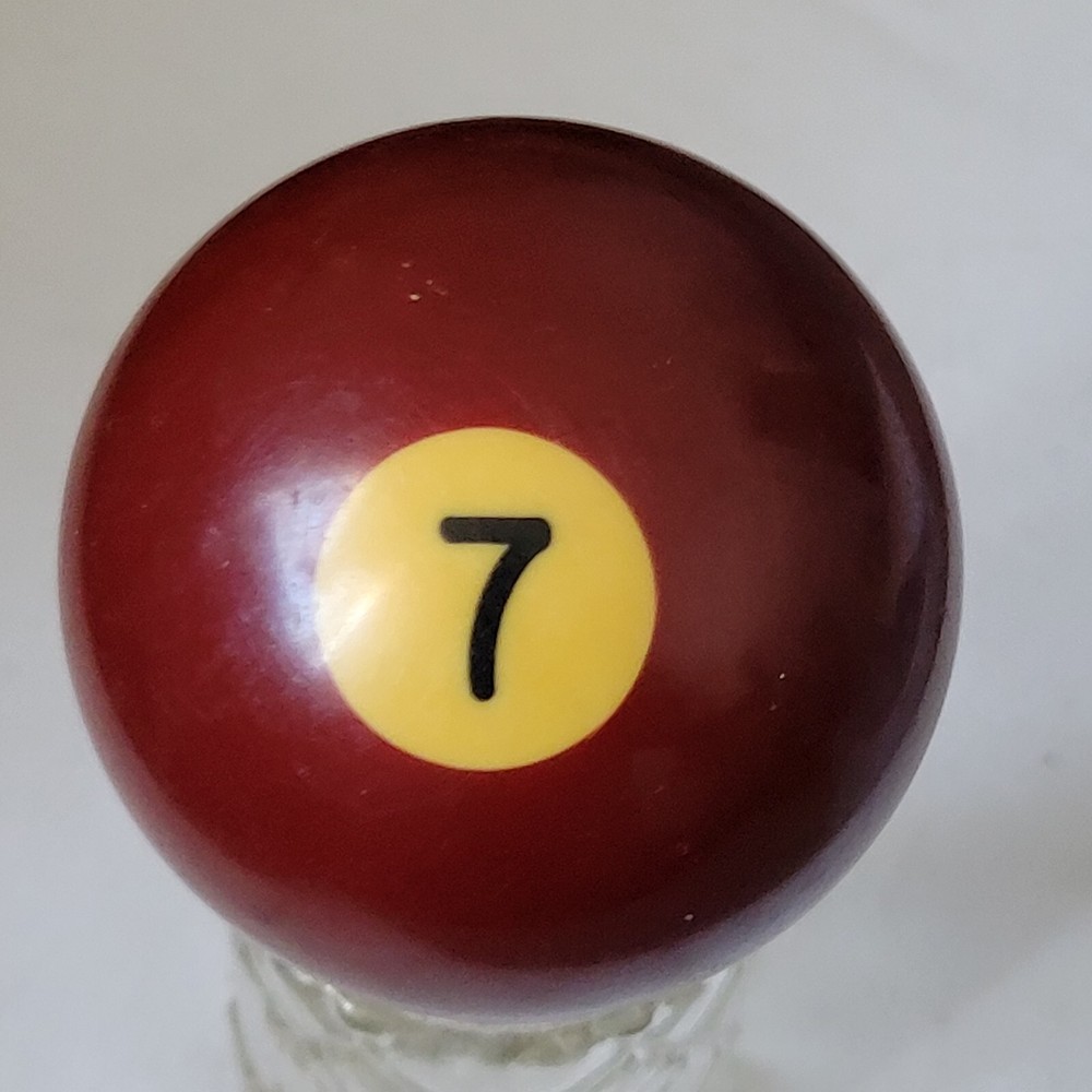 Vintage Number 7 Solid Maroon Replacement Pool Ball Billiard