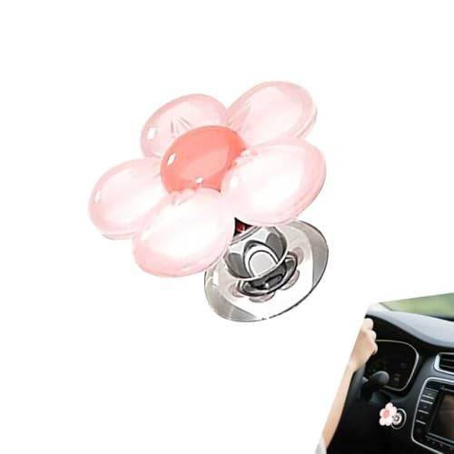 Resin Flower Engine Ignition Button Cover, Push Engine Button 1 PC Pink