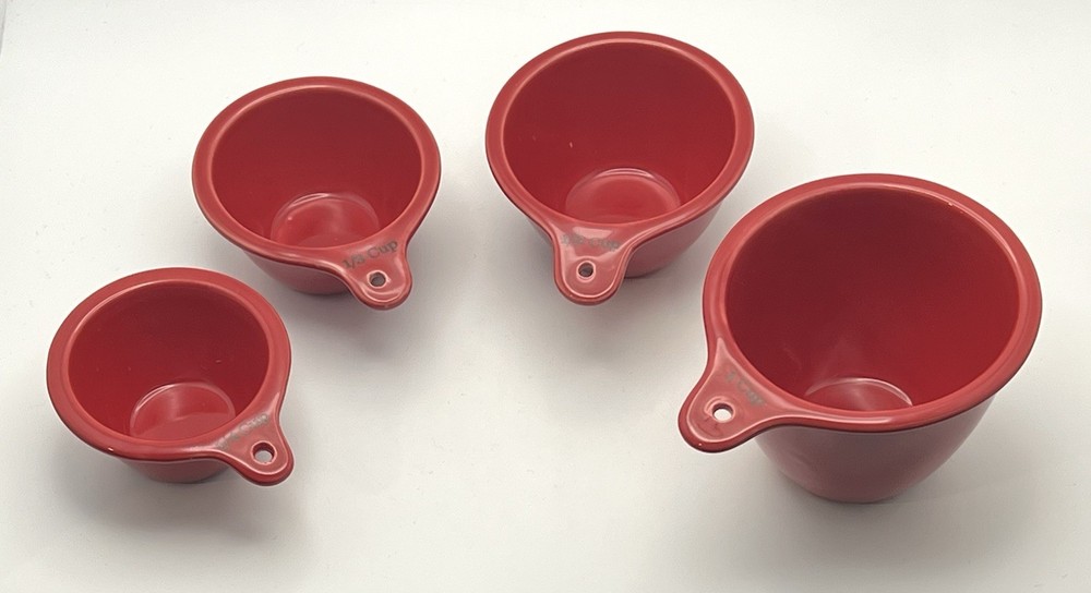 Williams-Sonoma Red Nesting Ceramic Measuring Cups