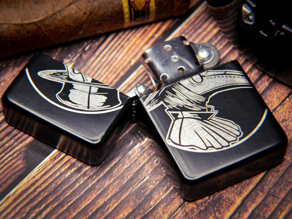 Plague Doctor Engraved Lighter